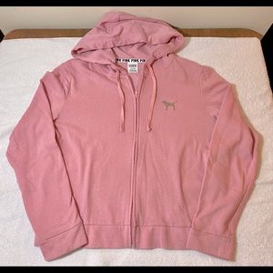 PINK Victoria’s Secret sequined full zip hoodie
